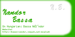 nandor bassa business card